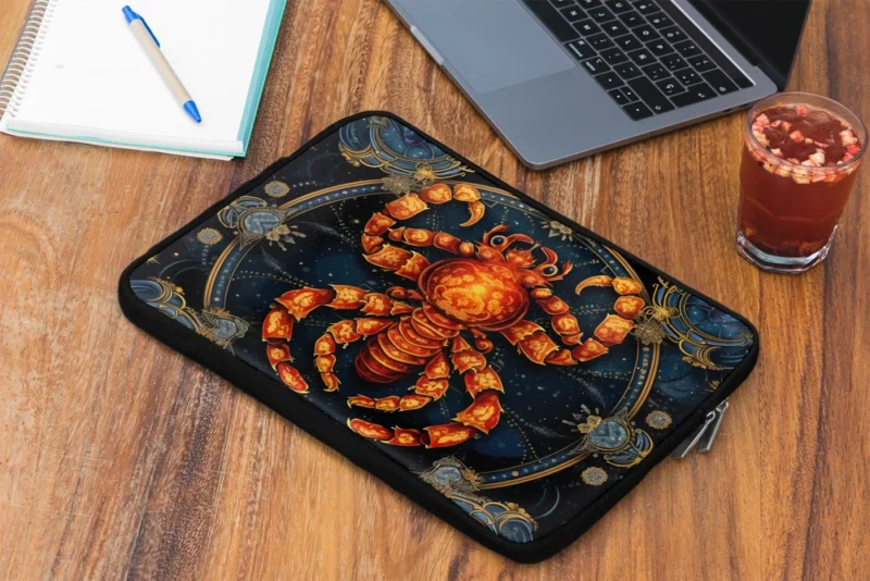 Cancer Zodiac Crab Art Laptop Sleeve 2