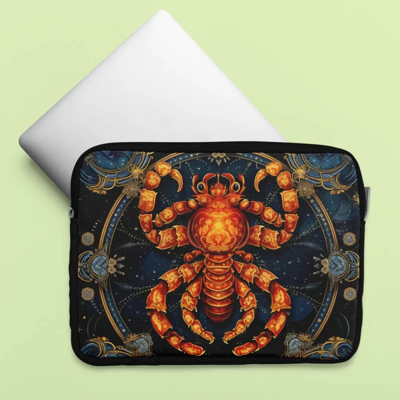 Cancer Zodiac Crab Art Laptop Sleeve