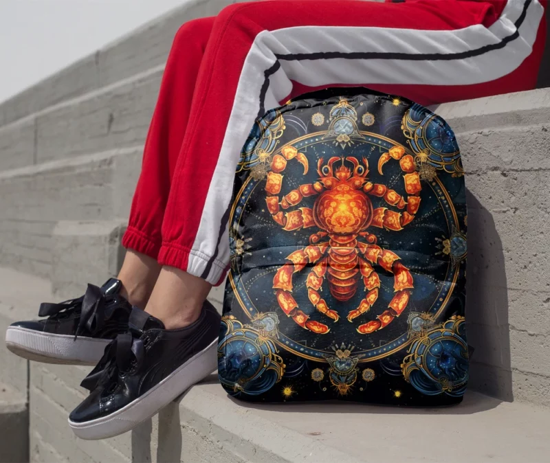 Cancer Zodiac Crab Art Minimalist Backpack 1