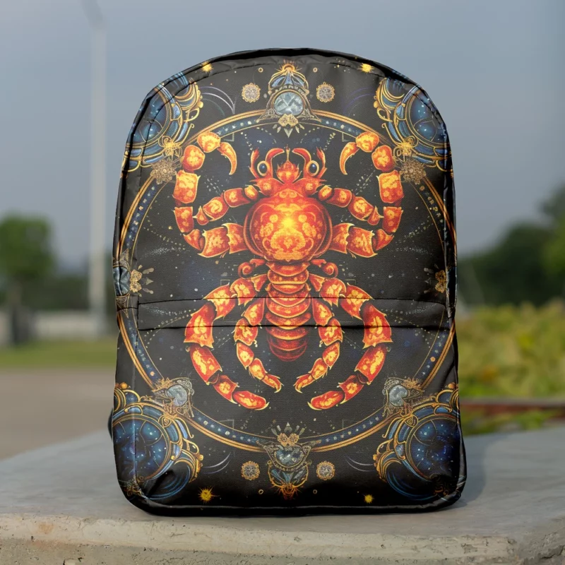 Cancer Zodiac Crab Art Minimalist Backpack