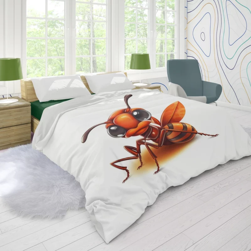 Cartoon Ant Logo Duvet Cover