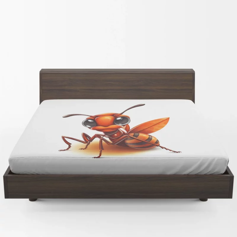 Cartoon Ant Logo Fitted Sheet 1