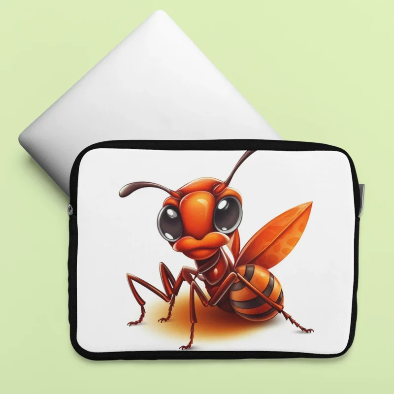 Cartoon Ant Logo Laptop Sleeve