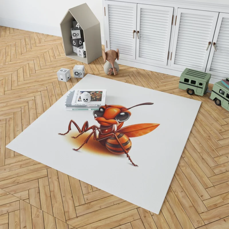 Cartoon Ant Logo Rug 1