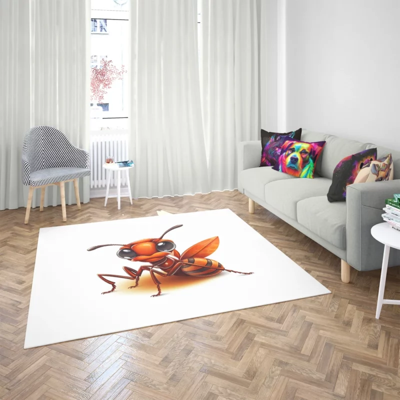 Cartoon Ant Logo Rug 2