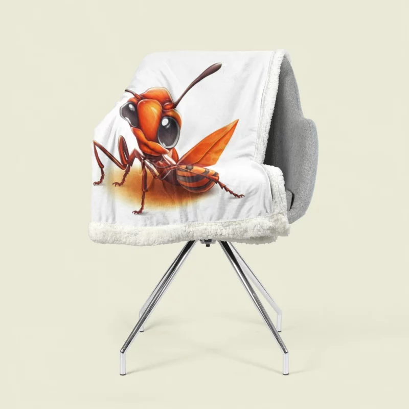 Cartoon Ant Logo Sherpa Fleece Blanket 1