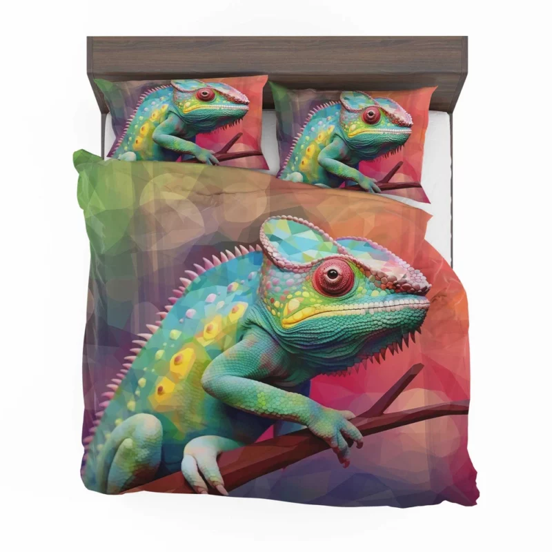 Chameleon on Tree Branch Bedding Set 2