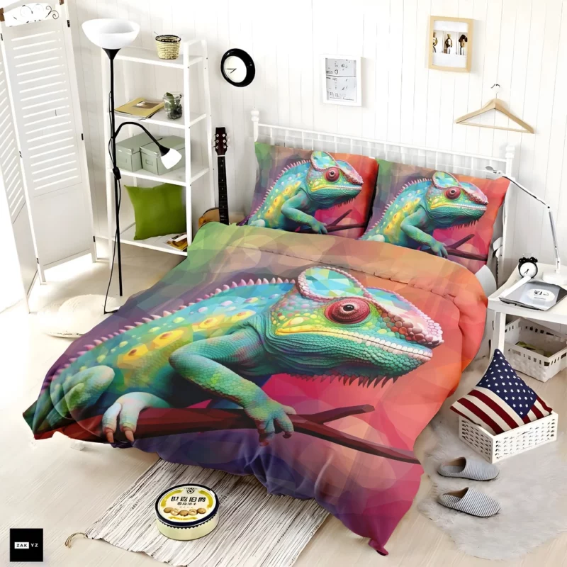 Chameleon on Tree Branch Bedding Set