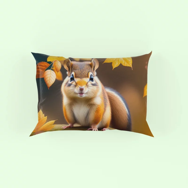 Charming Chipmunk in the Golden Autumn Canopy Pillow Case