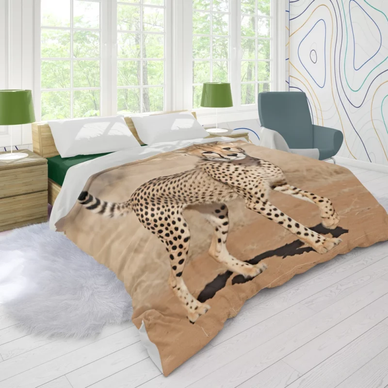 Cheetah Running Artwork Duvet Cover