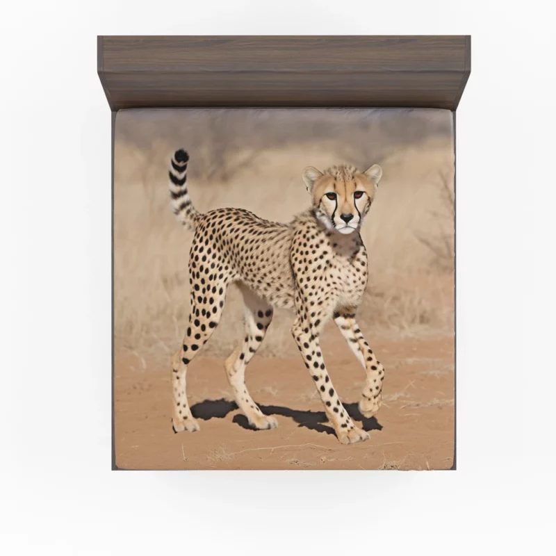 Cheetah Running Artwork Fitted Sheet