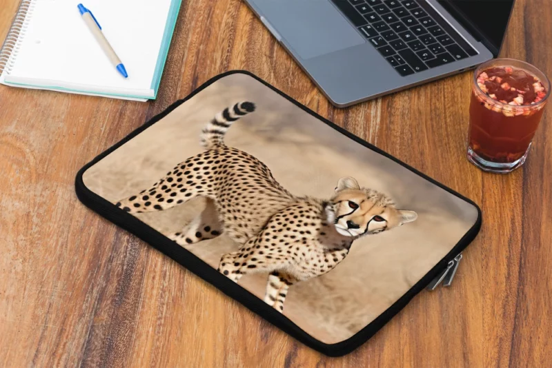 Cheetah Running Artwork Laptop Sleeve 2