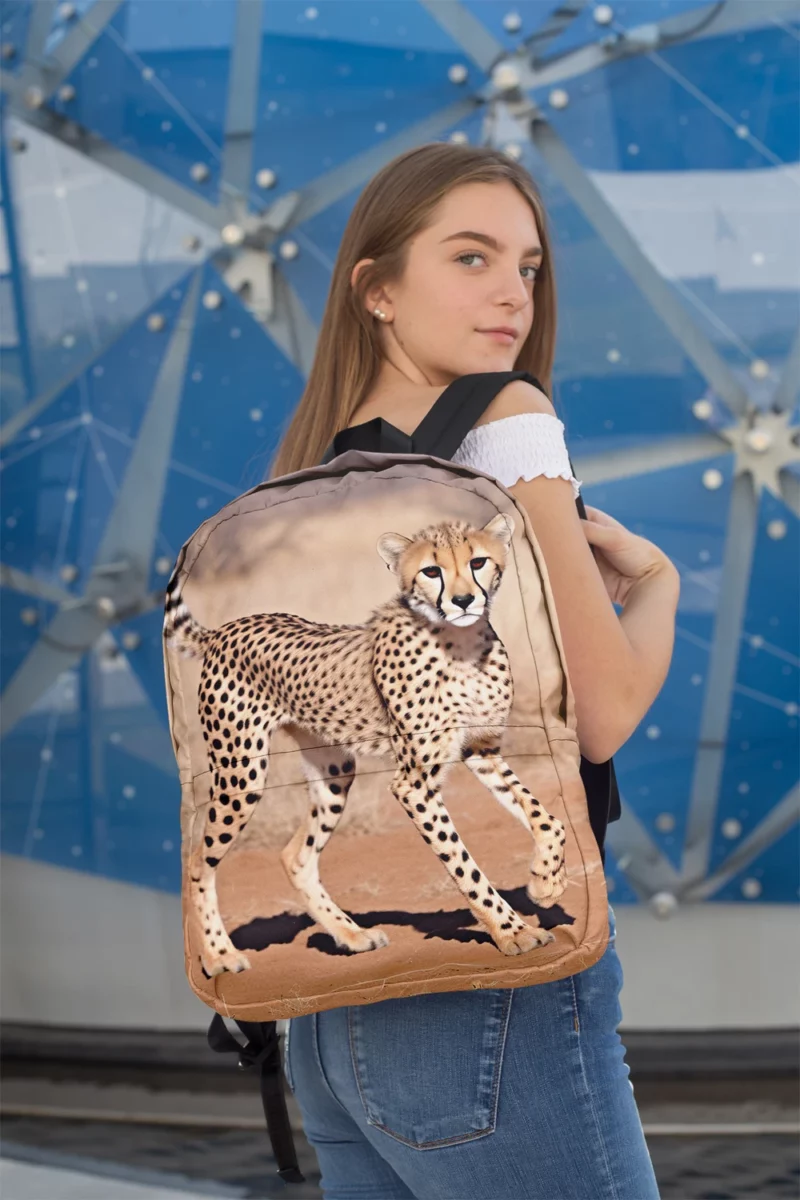 Cheetah Running Artwork Minimalist Backpack 2