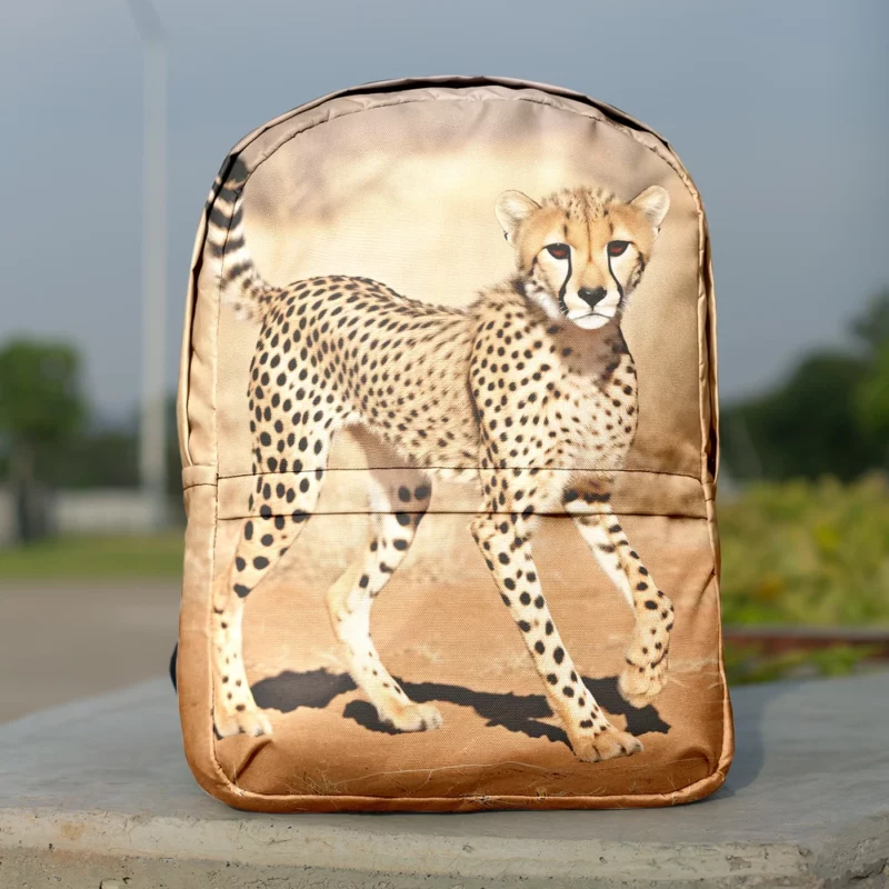 Cheetah Running Artwork Minimalist Backpack