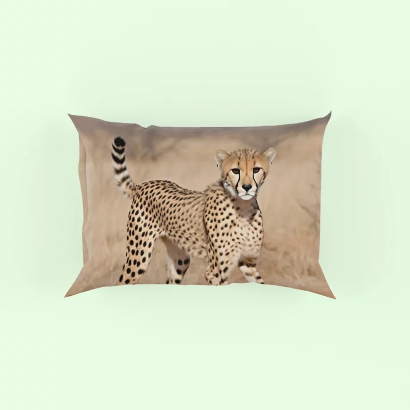 Cheetah Running Artwork Pillow Case