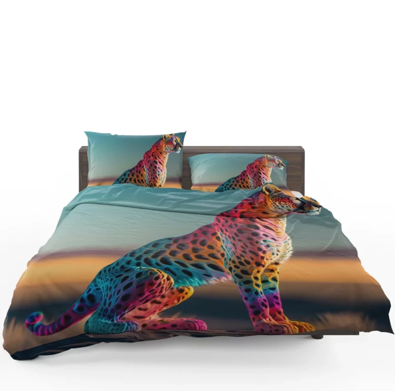 Cheetah Sitting in the Desert Bedding Set 1