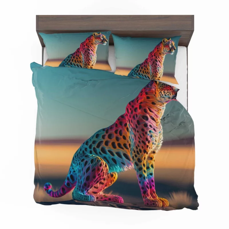 Cheetah Sitting in the Desert Bedding Set 2