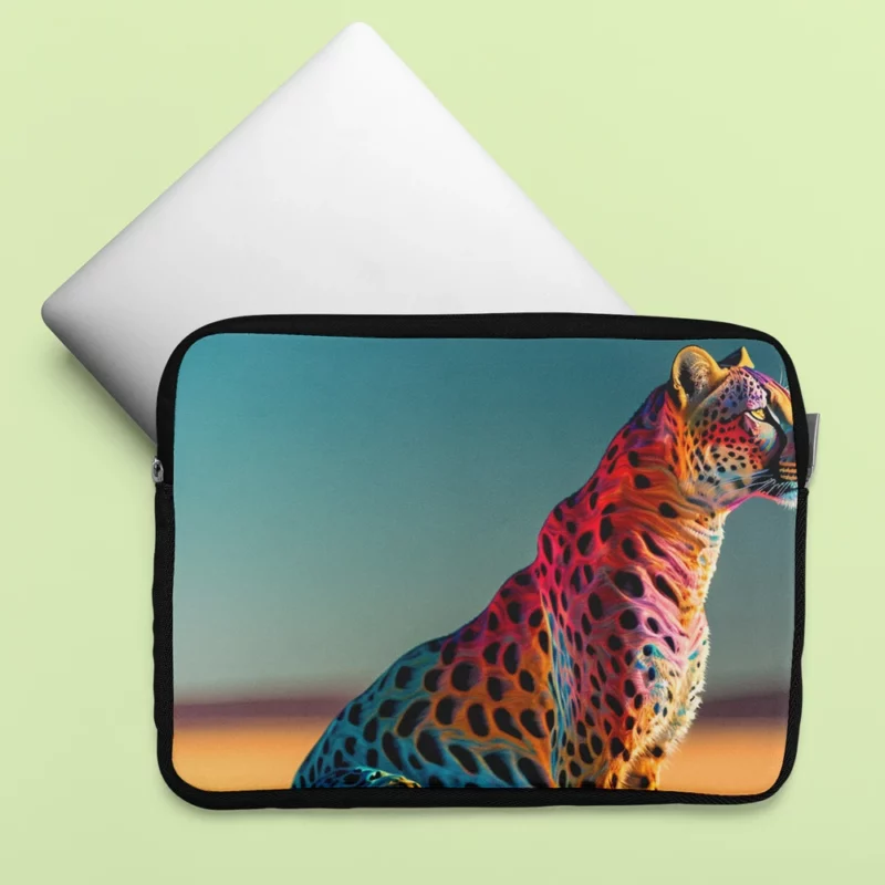 Cheetah Sitting in the Desert Laptop Sleeve