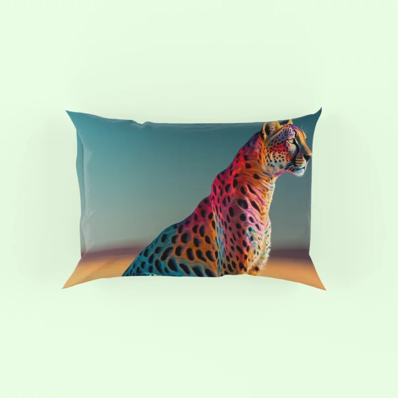 Cheetah Sitting in the Desert Pillow Case