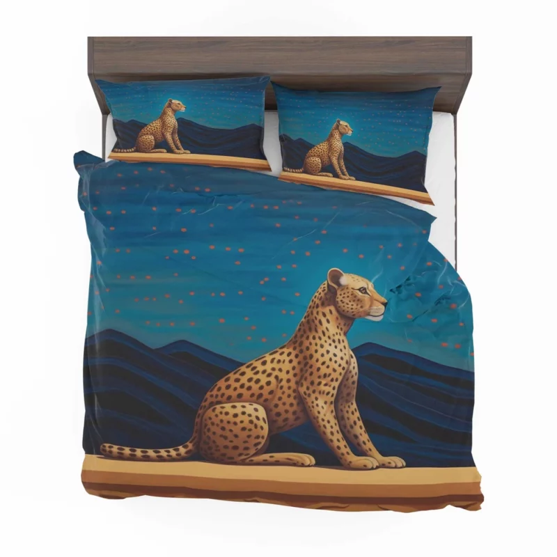 Cheetah Sitting on Ledge Bedding Set 2