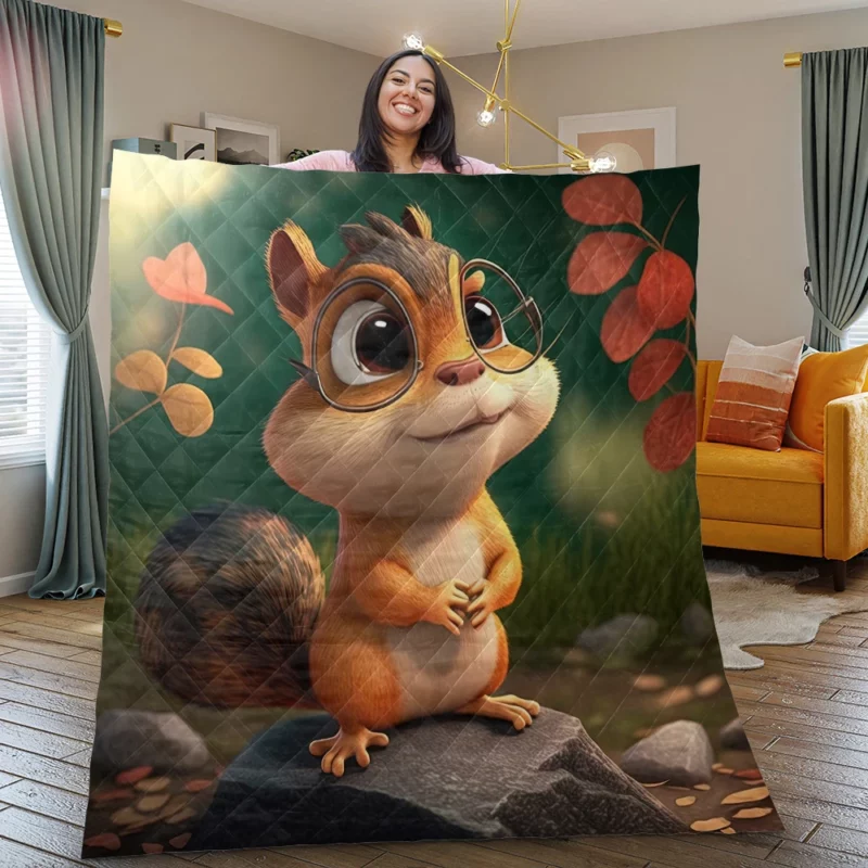 Chester Chipmunk in Disneys Encanto Style Quilt Blanket