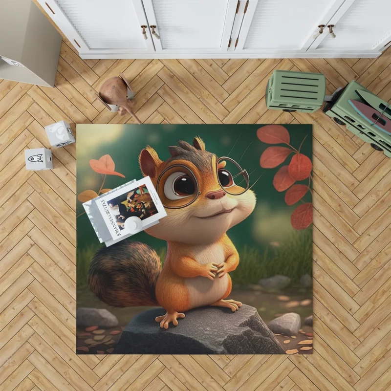 Chester Chipmunk in Disneys Encanto Style Rug