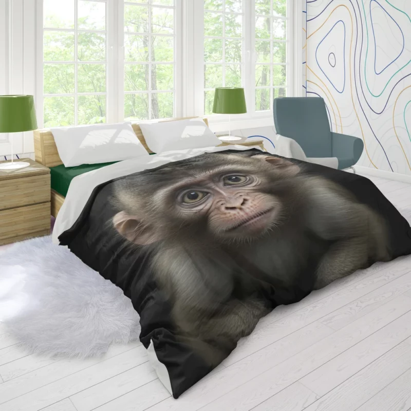 Chimpanzee Portrait Duvet Cover