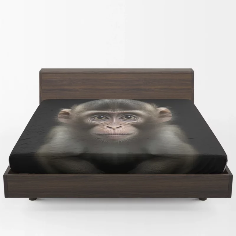 Chimpanzee Portrait Fitted Sheet 1