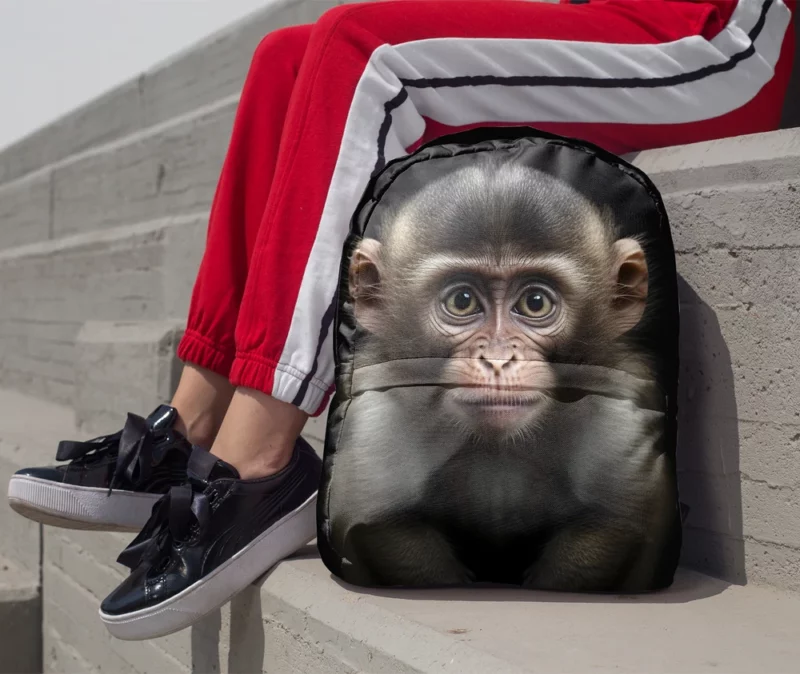 Chimpanzee Portrait Minimalist Backpack 1