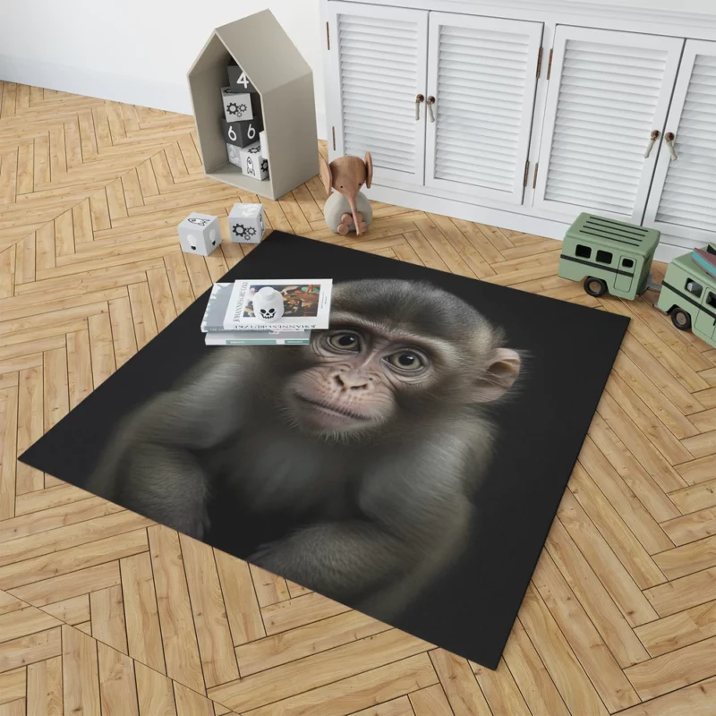 Chimpanzee Portrait Rug 1