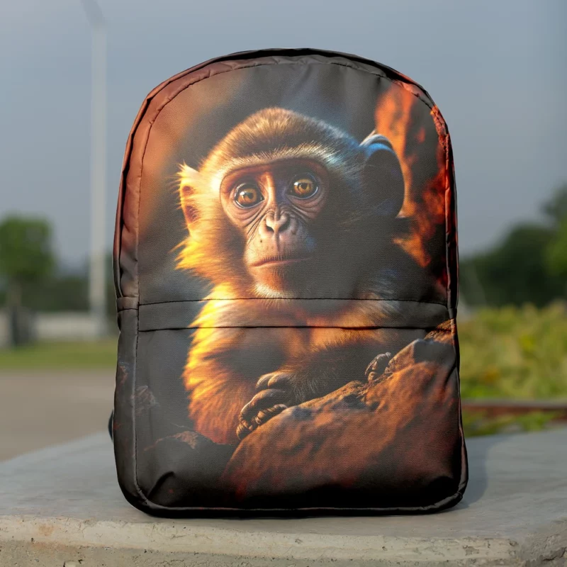 Chimpanzee at Sunset Minimalist Backpack