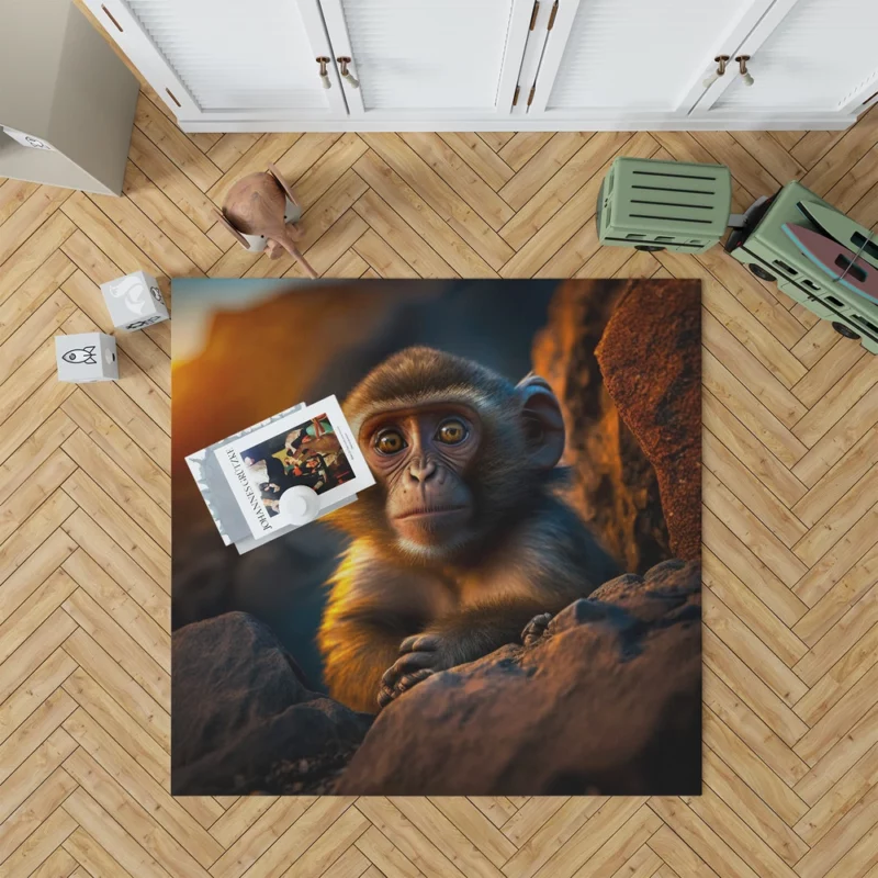 Chimpanzee at Sunset Rug