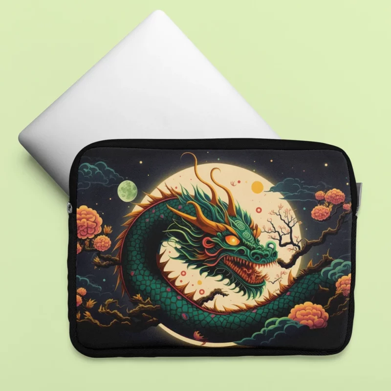 Chinese Dragon Illustration Laptop Sleeve