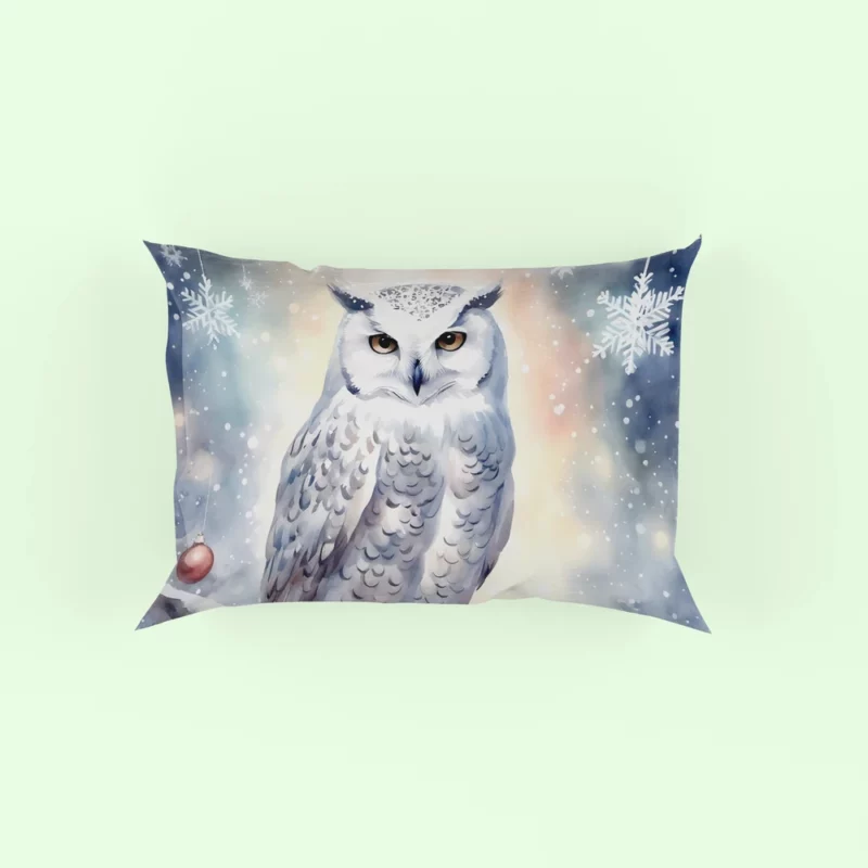 Christmas Snowy Owl Pillow Case