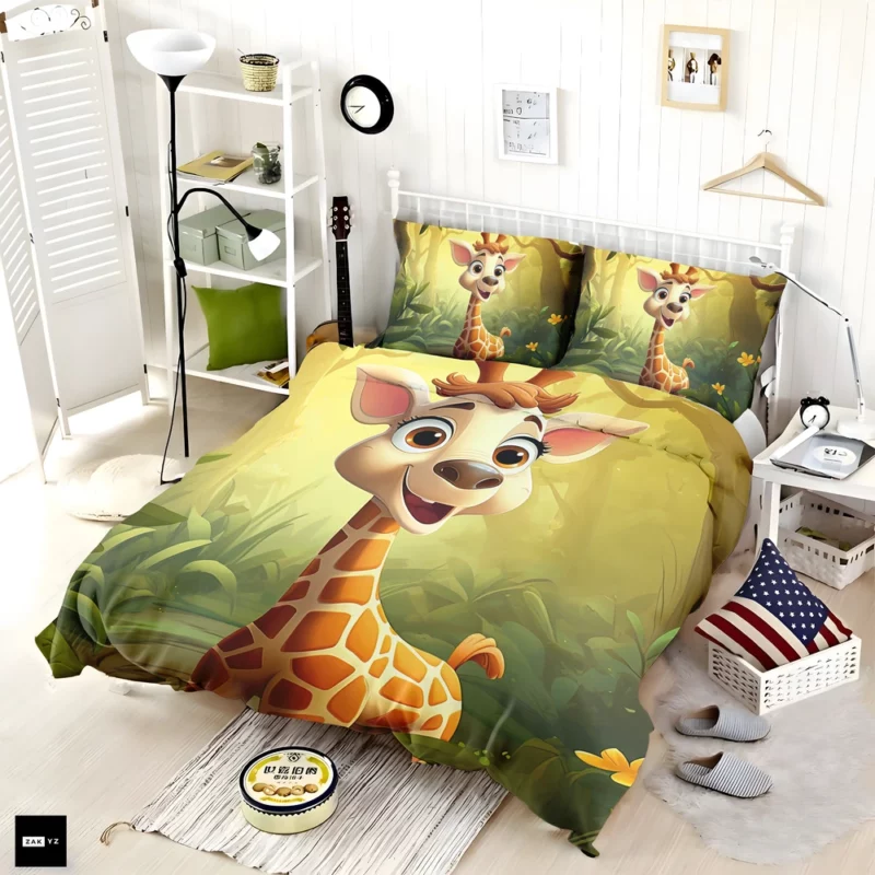 Close-Up Giraffe Portrait Bedding Set