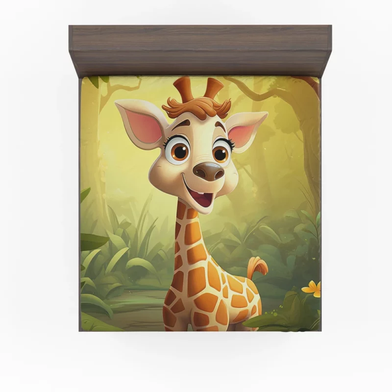 Close-Up Giraffe Portrait Fitted Sheet