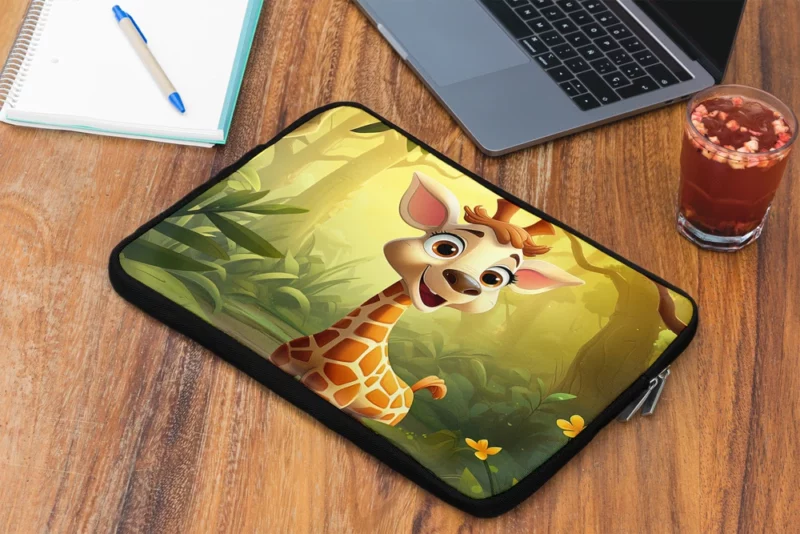 Close Up Giraffe Portrait Laptop Sleeve 2