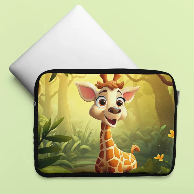 Close-Up Giraffe Portrait Laptop Sleeve