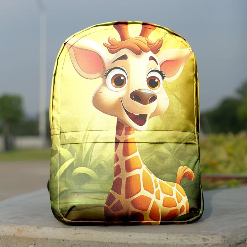 Close-Up Giraffe Portrait Minimalist Backpack