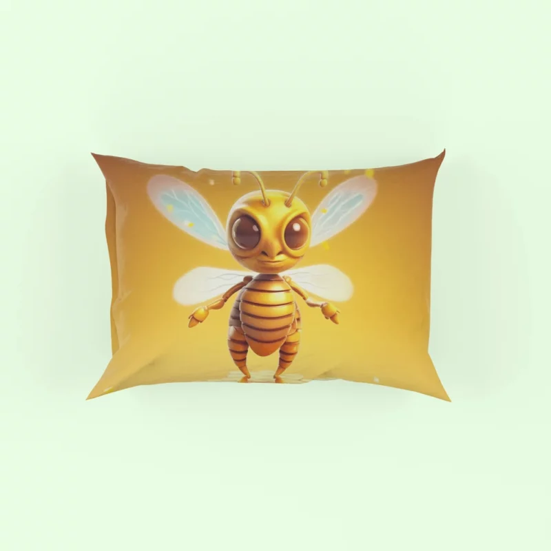 Close Up of Cartoon Bee Pillow Case