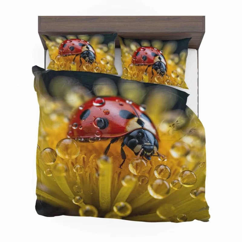 Close Up of Ladybug on Flower Bedding Set 2