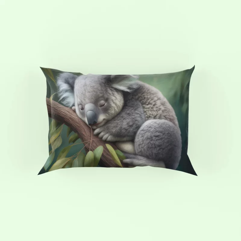 Close-Up of Sleeping Koala Pillow Case