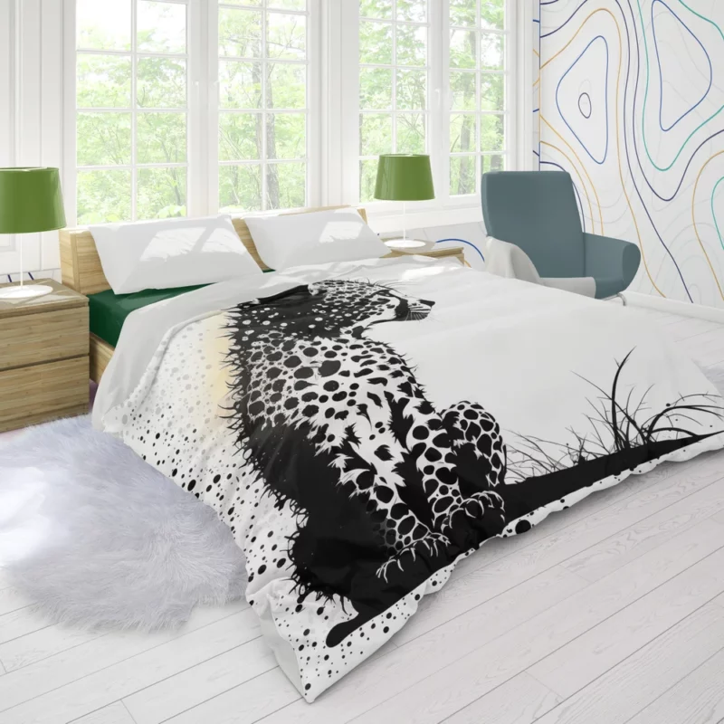 Close-Up of a Leopard Duvet Cover