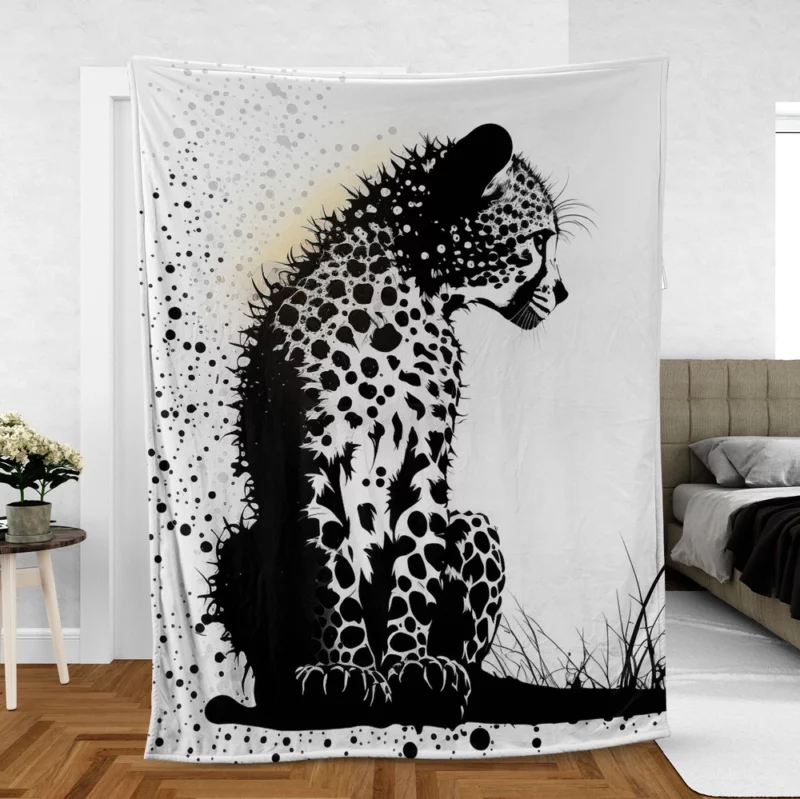 Close-Up of a Leopard Fleece Blanket