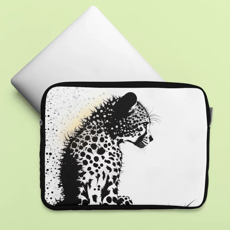 Close-Up of a Leopard Laptop Sleeve