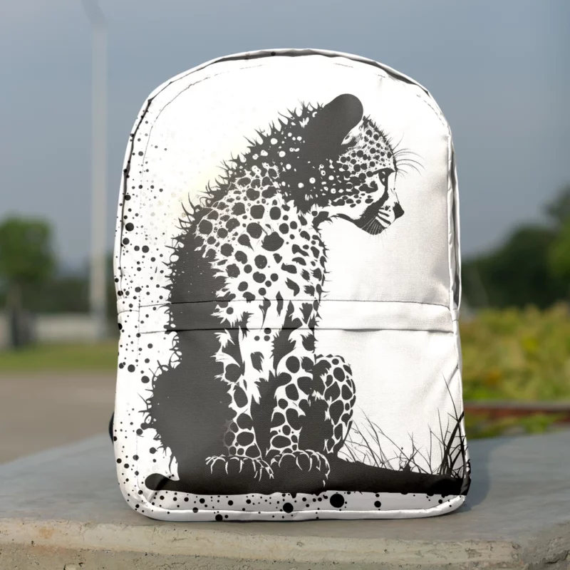 Close-Up of a Leopard Minimalist Backpack