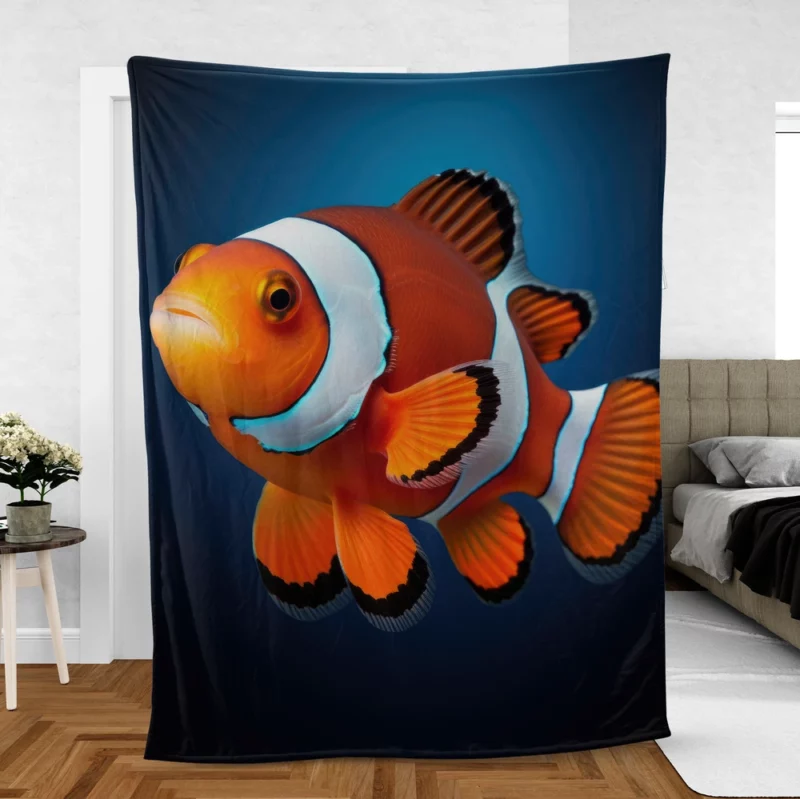 Clownfish AI Generated Fleece Blanket