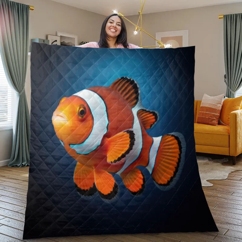 Clownfish AI Generated Quilt Blanket