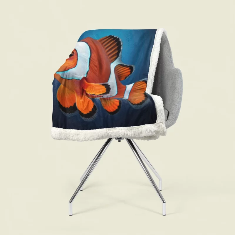 Clownfish AI Generated Sherpa Fleece Blanket 1