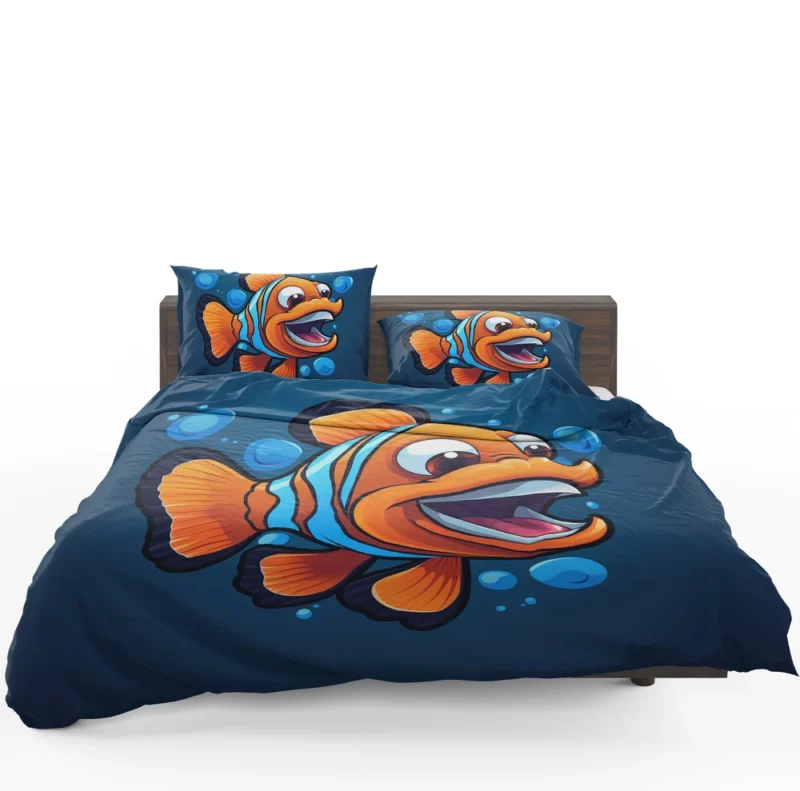 Clownfish Cartoon Logo Bedding Set 1